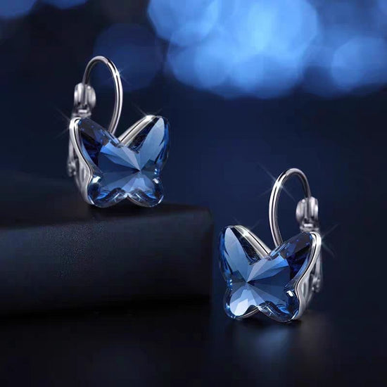 Shining Zircon Butterfly Stud Earrings – Popular Fashion Sparkling Crystal Jewelry for Women